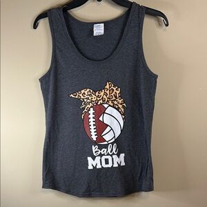 Port and Company Dark Gray Ball Mom Tank Top